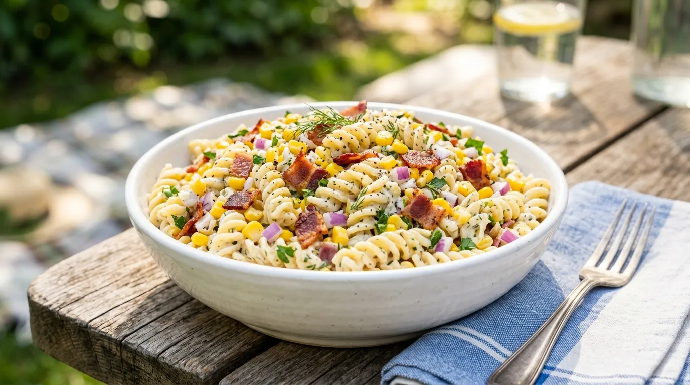 Creamy Corn Pasta Salad