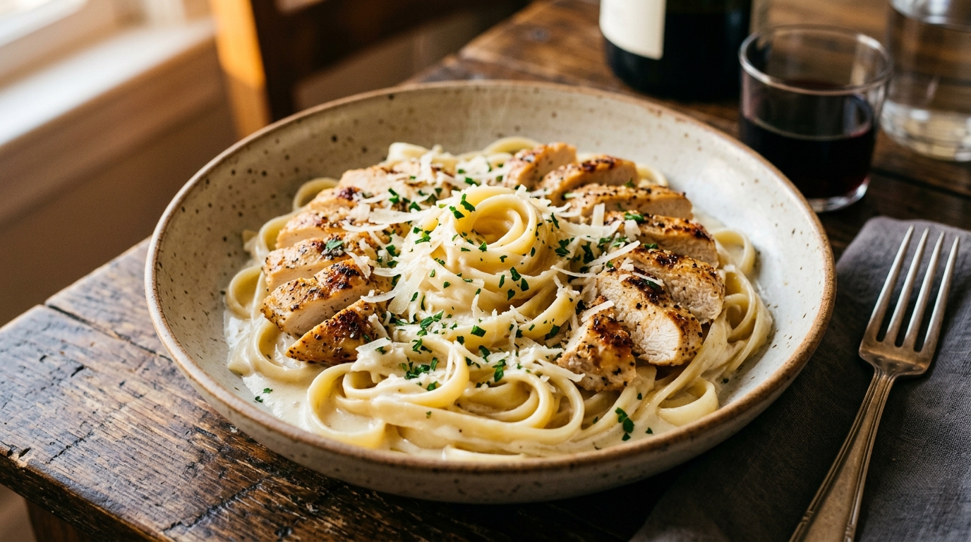 Easy Chicken Alfredo Pasta Recipe