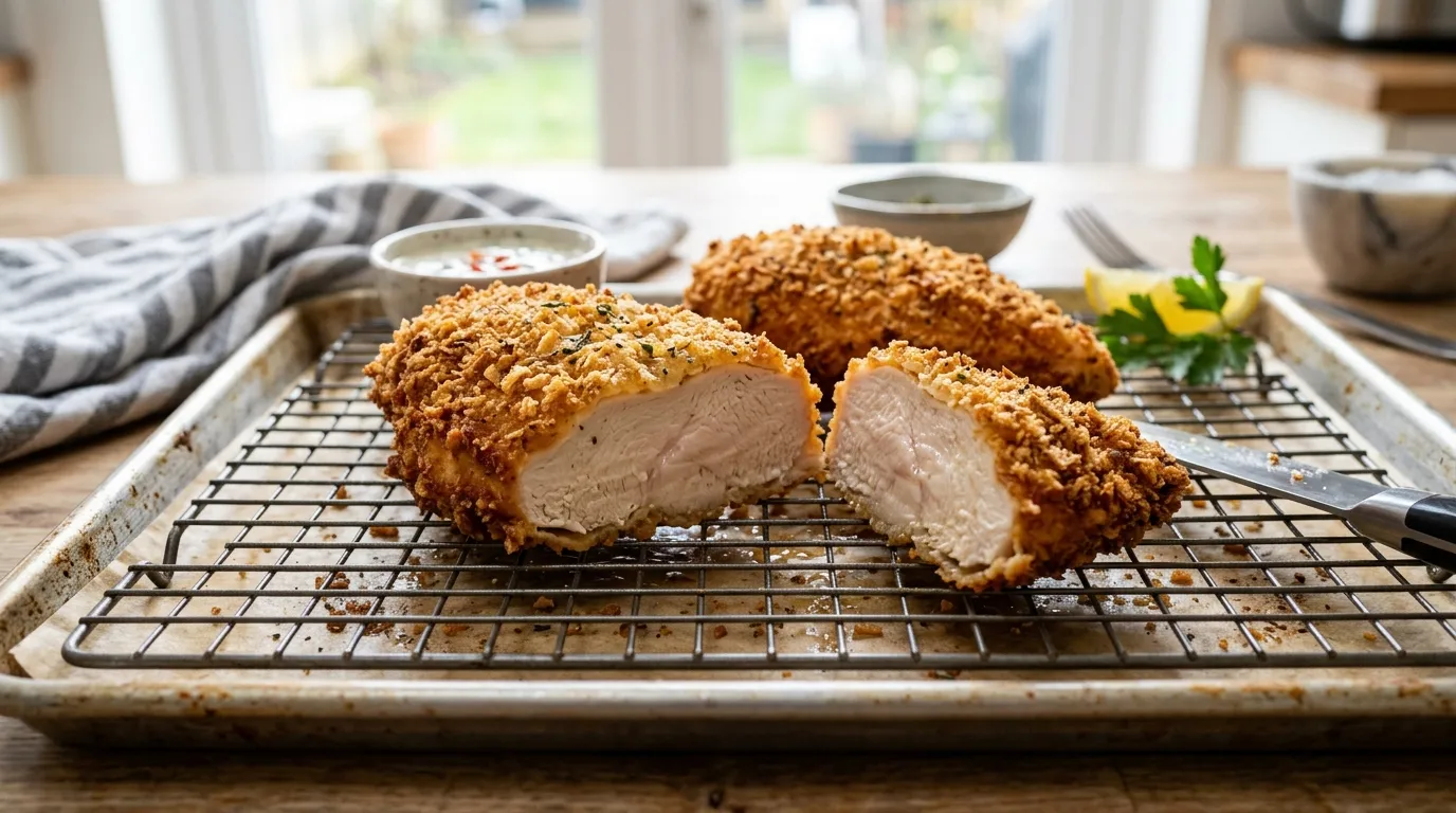 Easy Oven Fried Chicken Breasts