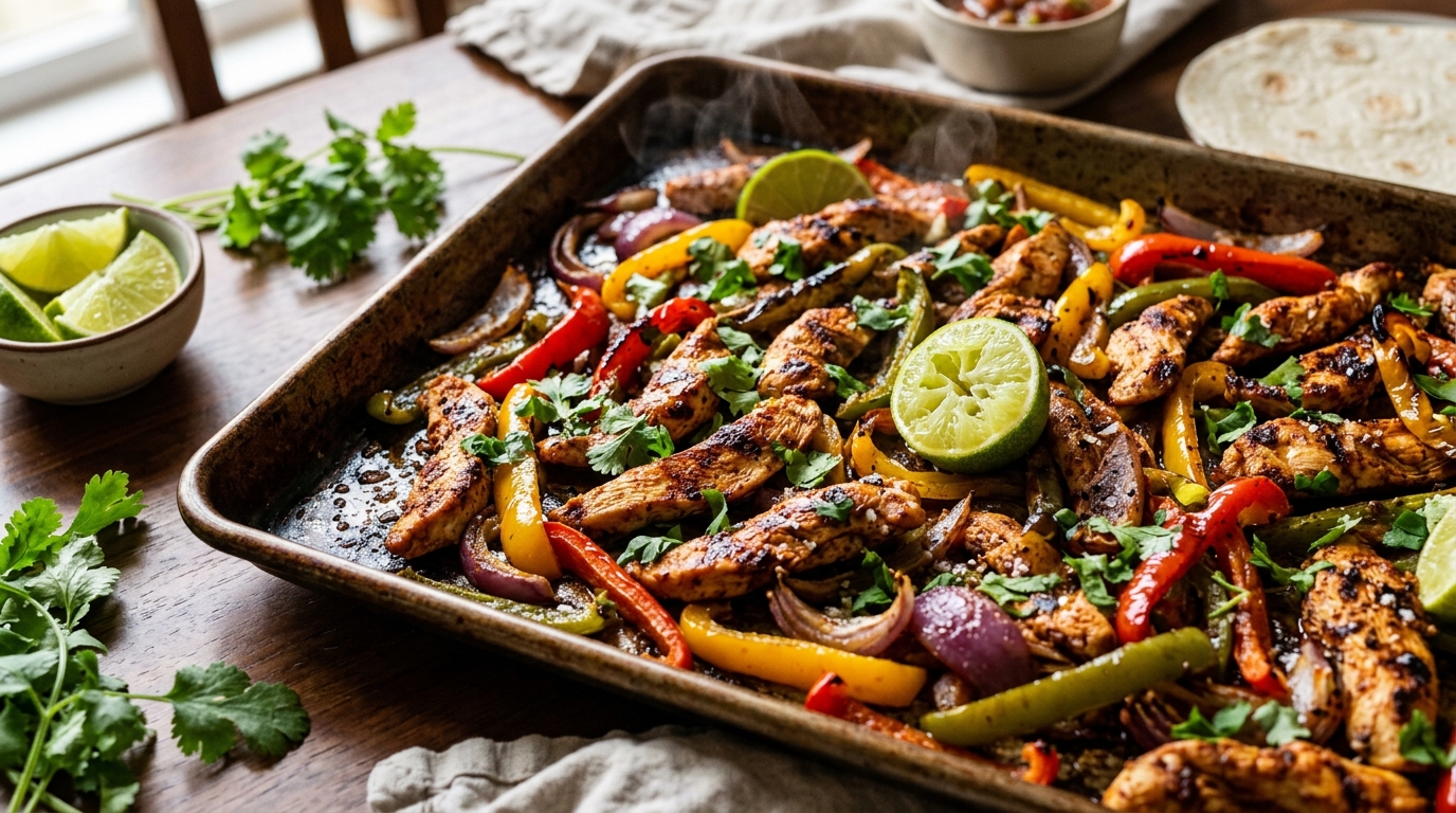 Easy Sheet Pan Chicken Fajitas Recipe